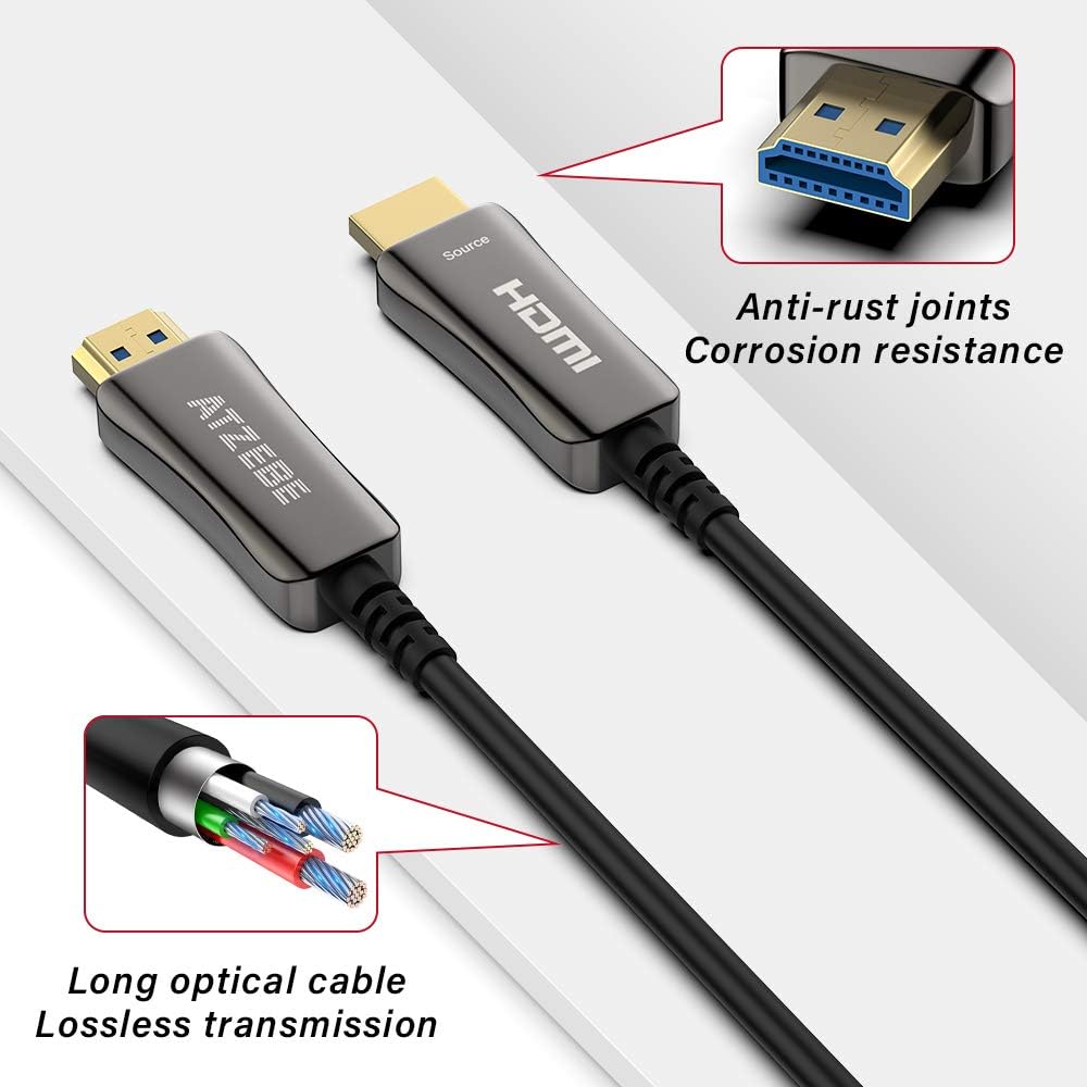 Fiber Optic HDMI Cable 164ft, 4K@60Hz, 18Gbps V860