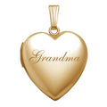 Solid 14K Yellow Gold Sweetheart Locket Necklace Pendants O124