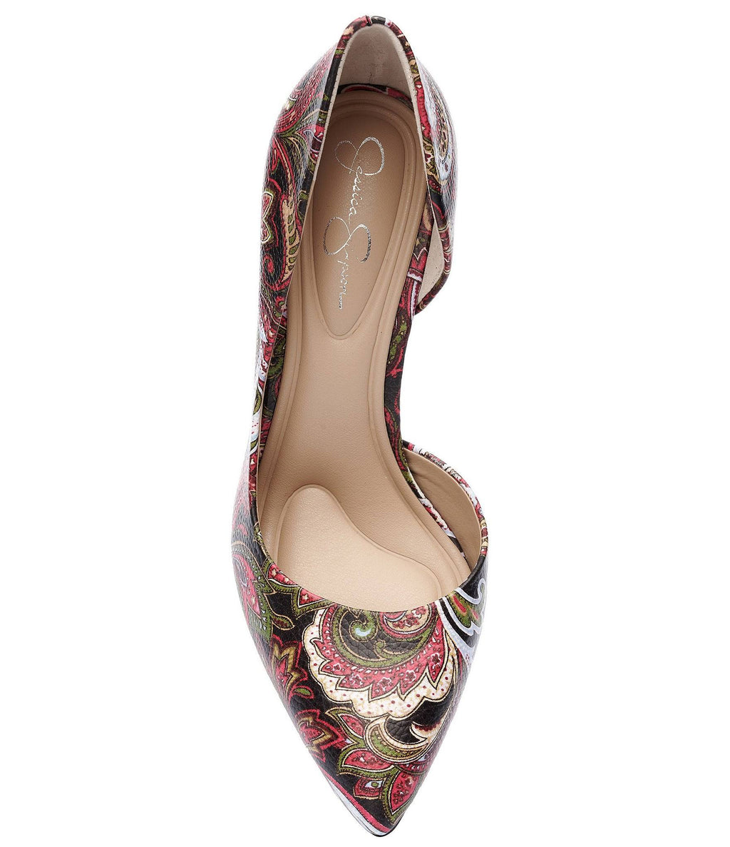 Paisley Print D'Orsay Pumps V171