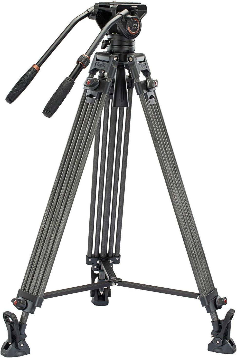 Carbon Fiber Video Tripod System with Fluid Drag Head E31285