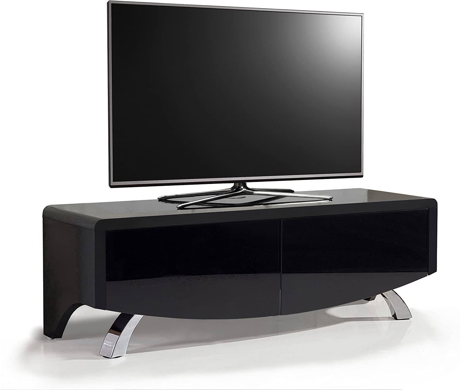 Satin Black Flat Screen TV Cabinet E7445