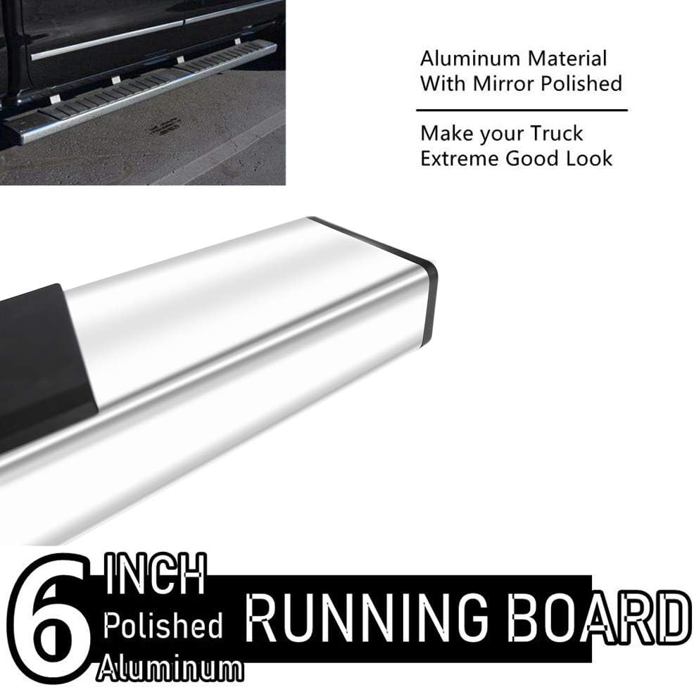 6 Inch Chrome Running Boards Side Step Rails R516