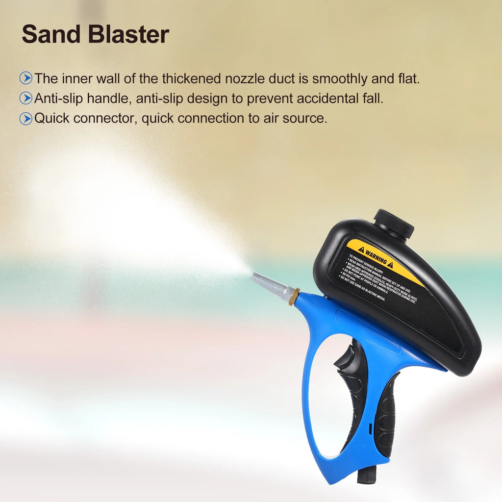 Sandblaster Handheld Pneumatic Sand Blast Machine Glass Tombstone Sprayer With Small Nozzle N178
