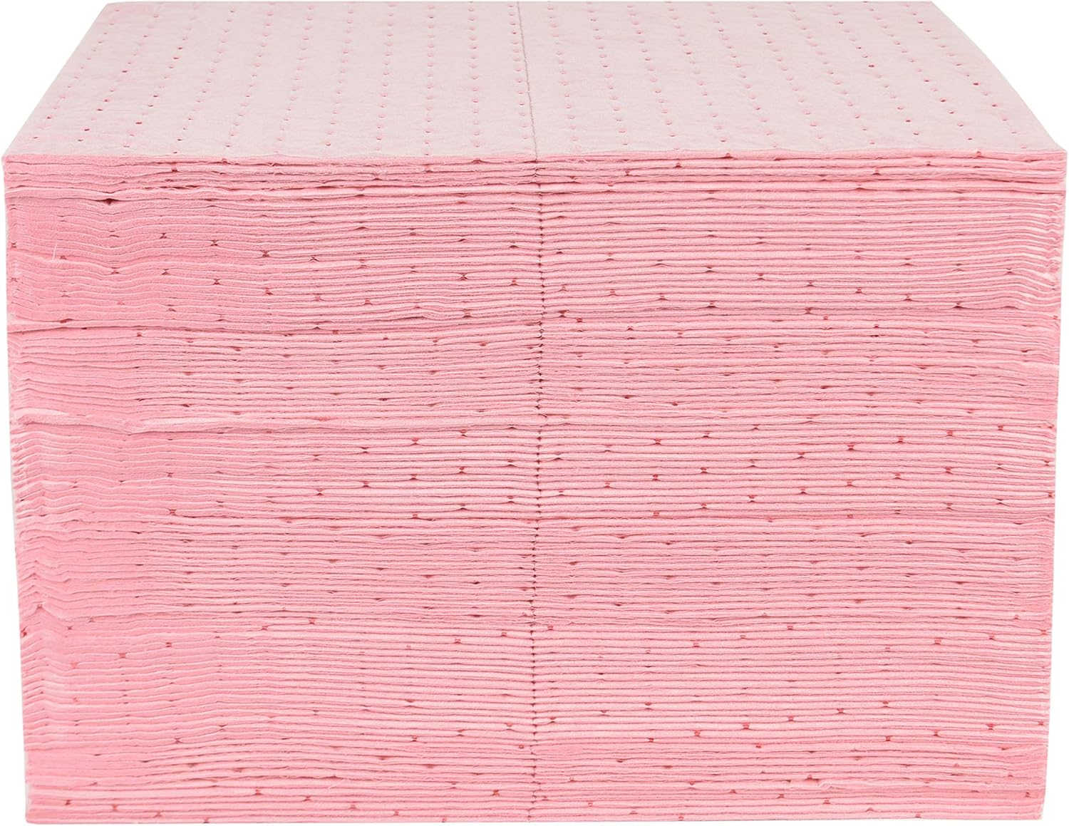 Hazmat Chemical Absorbent Pads, Heavyweight, 20 x 15, Pink, 100pcs Pack of 2 L673131