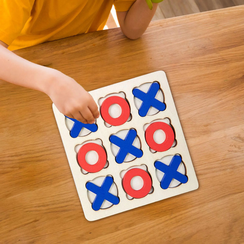 Tic Tac Toe Board Game 14.7x14.7cm Table Toy R7863
