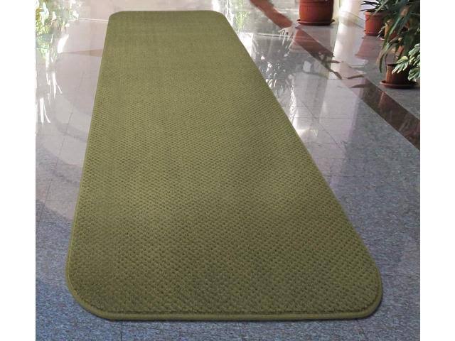 Skid-Resistant Carpet Runner, Olive Green, 18 ft. x 27 in. G1052