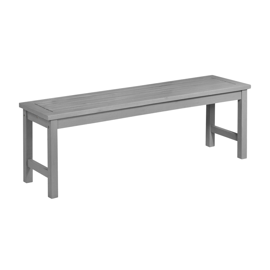 Gray Wash Solid Acacia Wood Patio Dining Bench G535843