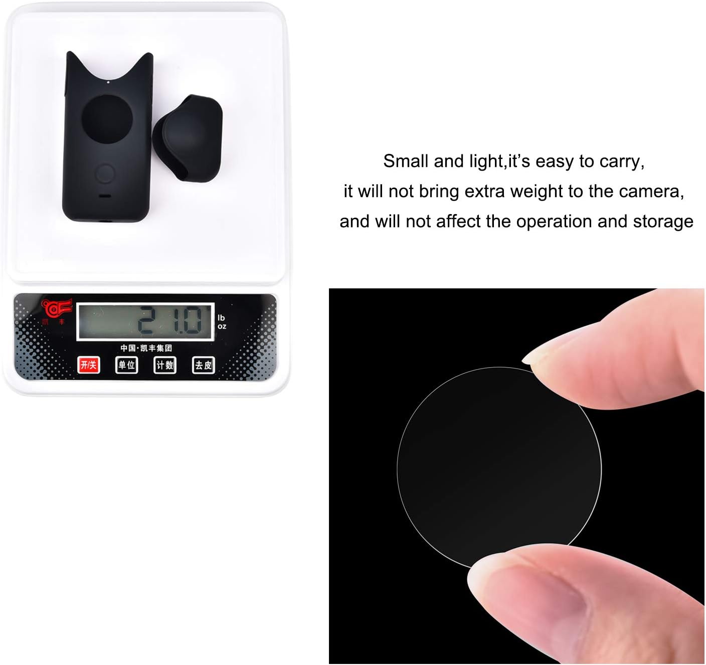 360 One X2 Protector Kit: Lens HD Tempered Glass Protective Film (2 Sets) + Silicone Protection Cover Pack of 2 C87754