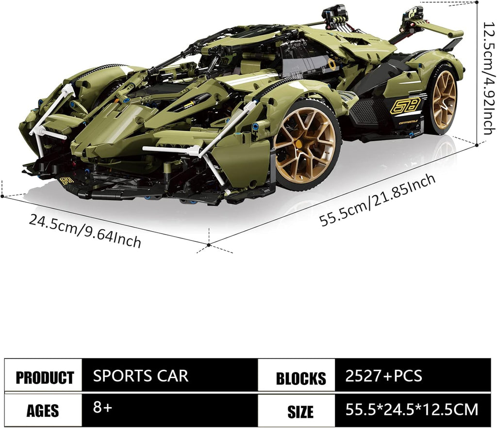 2572 Pieces Sports Car Building Block Set E960