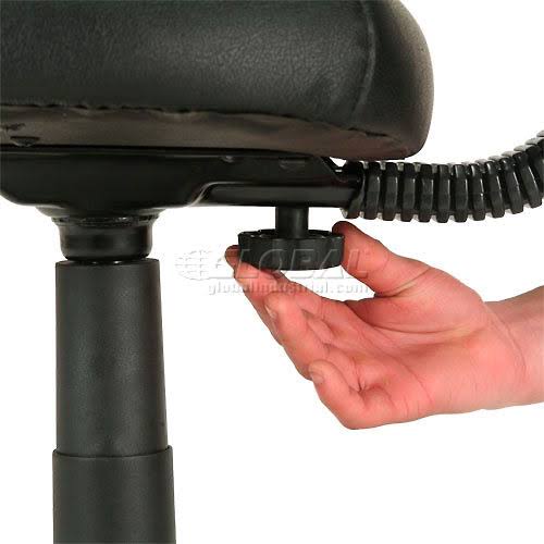 Black Leather Task Chair E73207