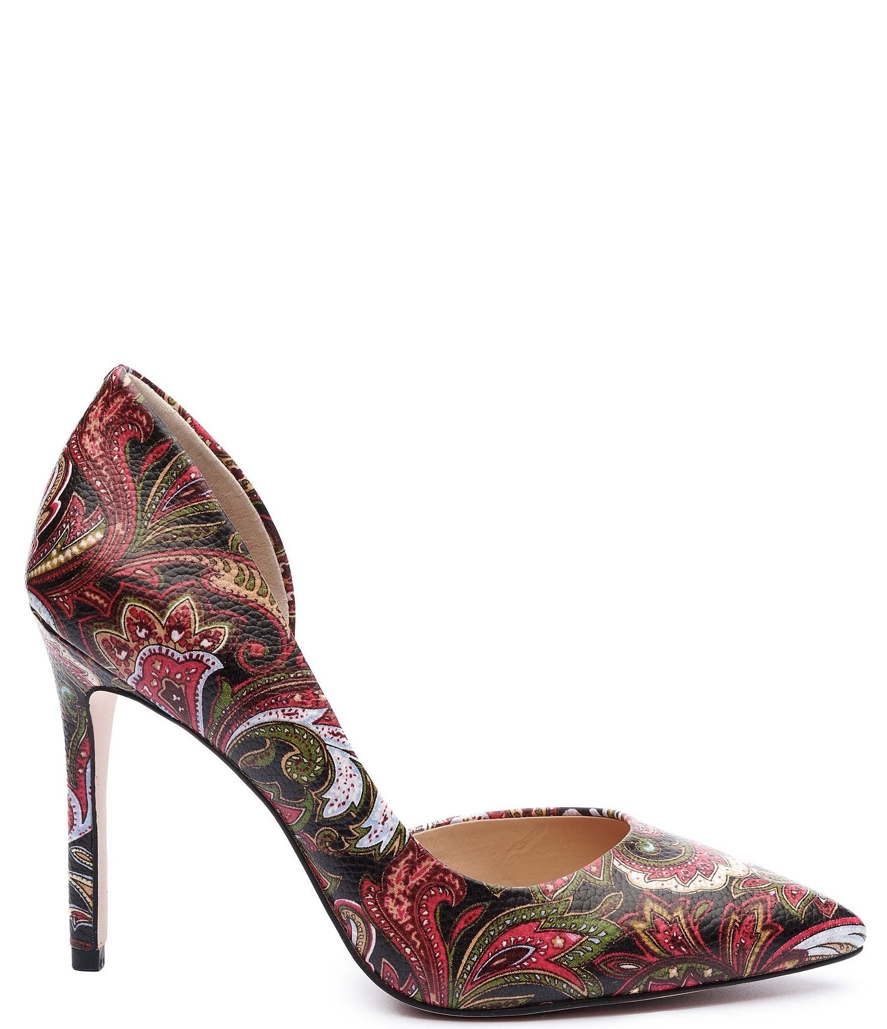 Paisley Print D'Orsay Pumps V171