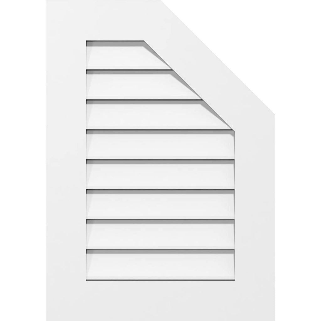 Half Octagon Top Right Surface Mount PVC Gable Vent O552342