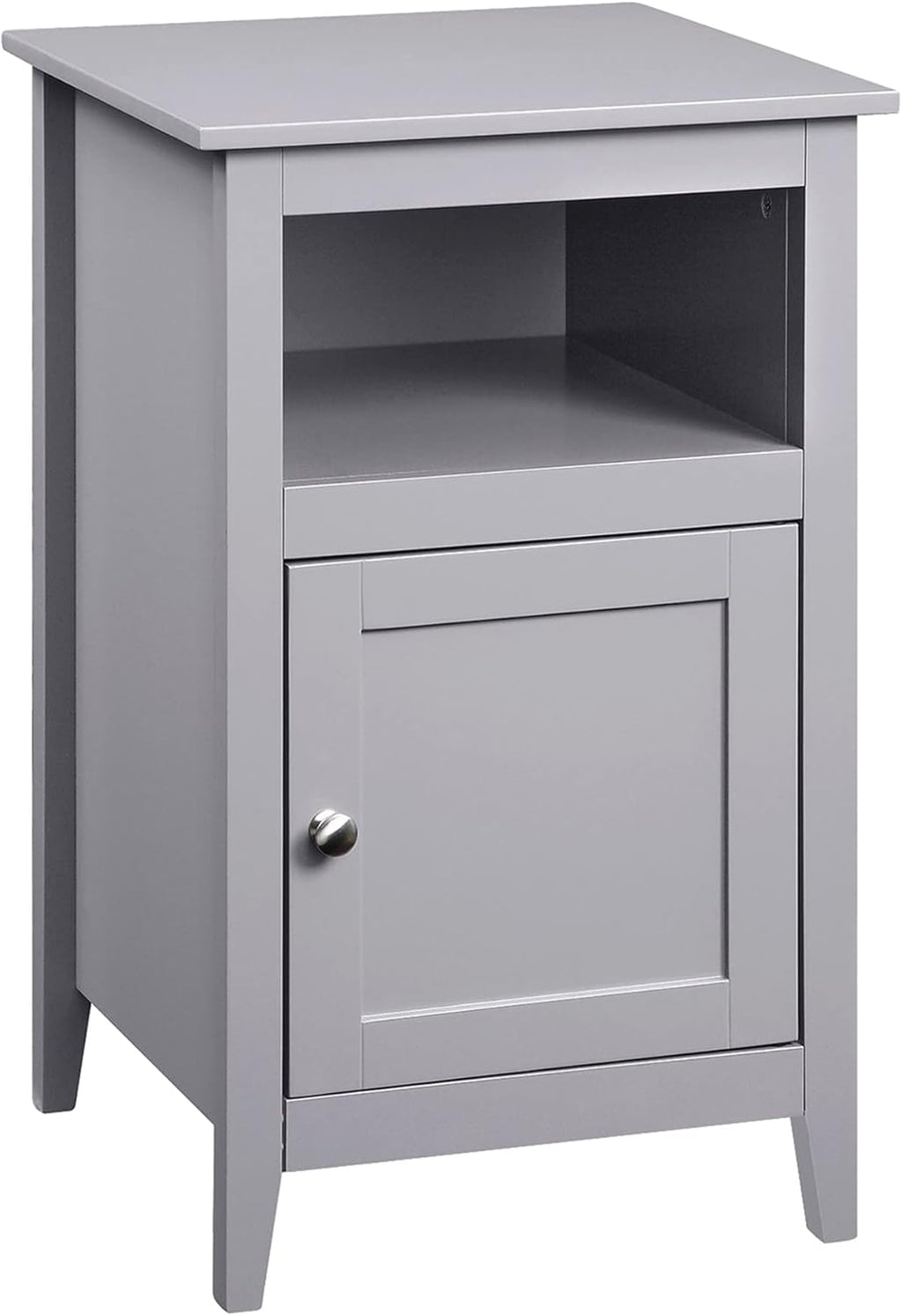 White Storage Cabinet End Table with Shelf K17560