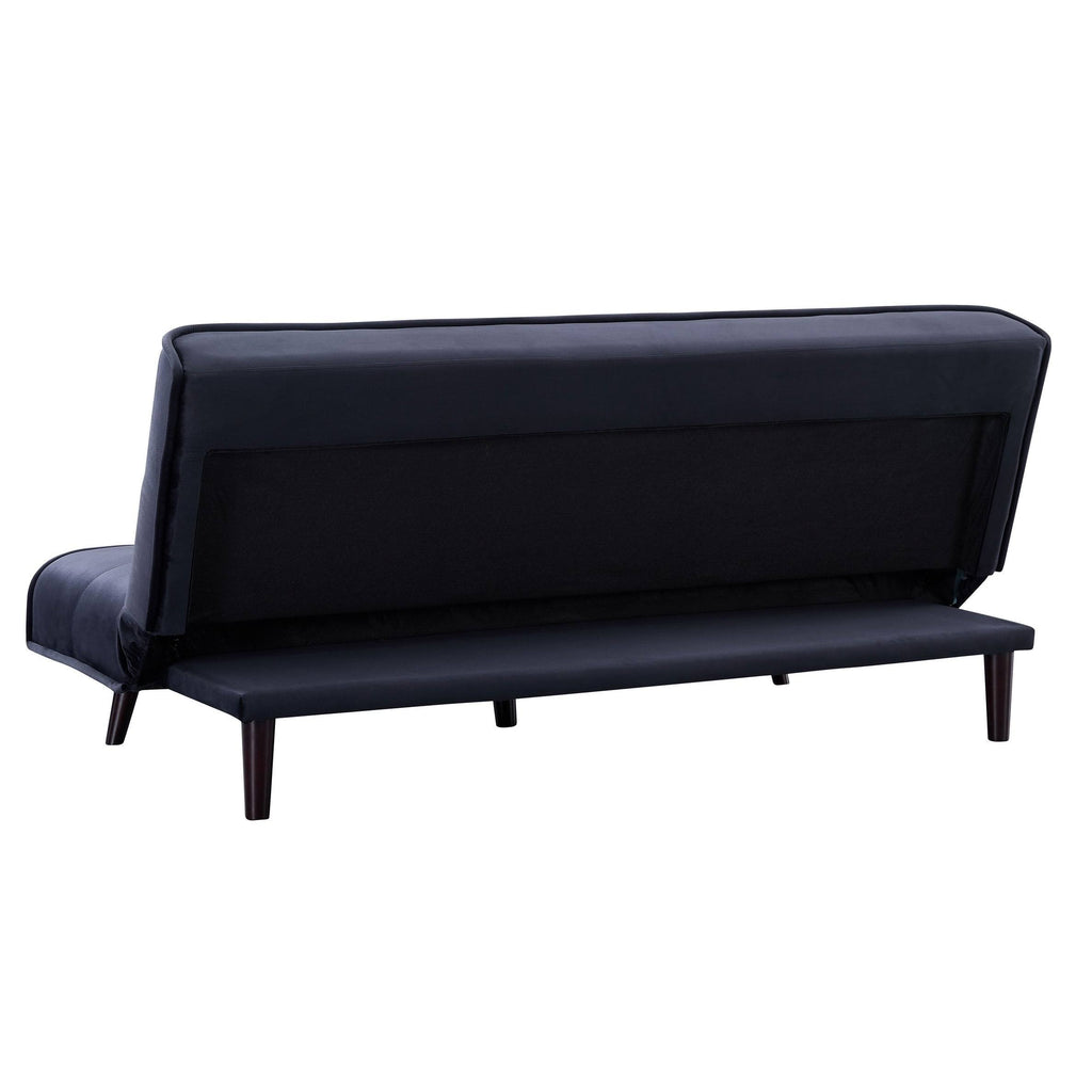 Navy Blue Velvet Convertible Sofa Q319759