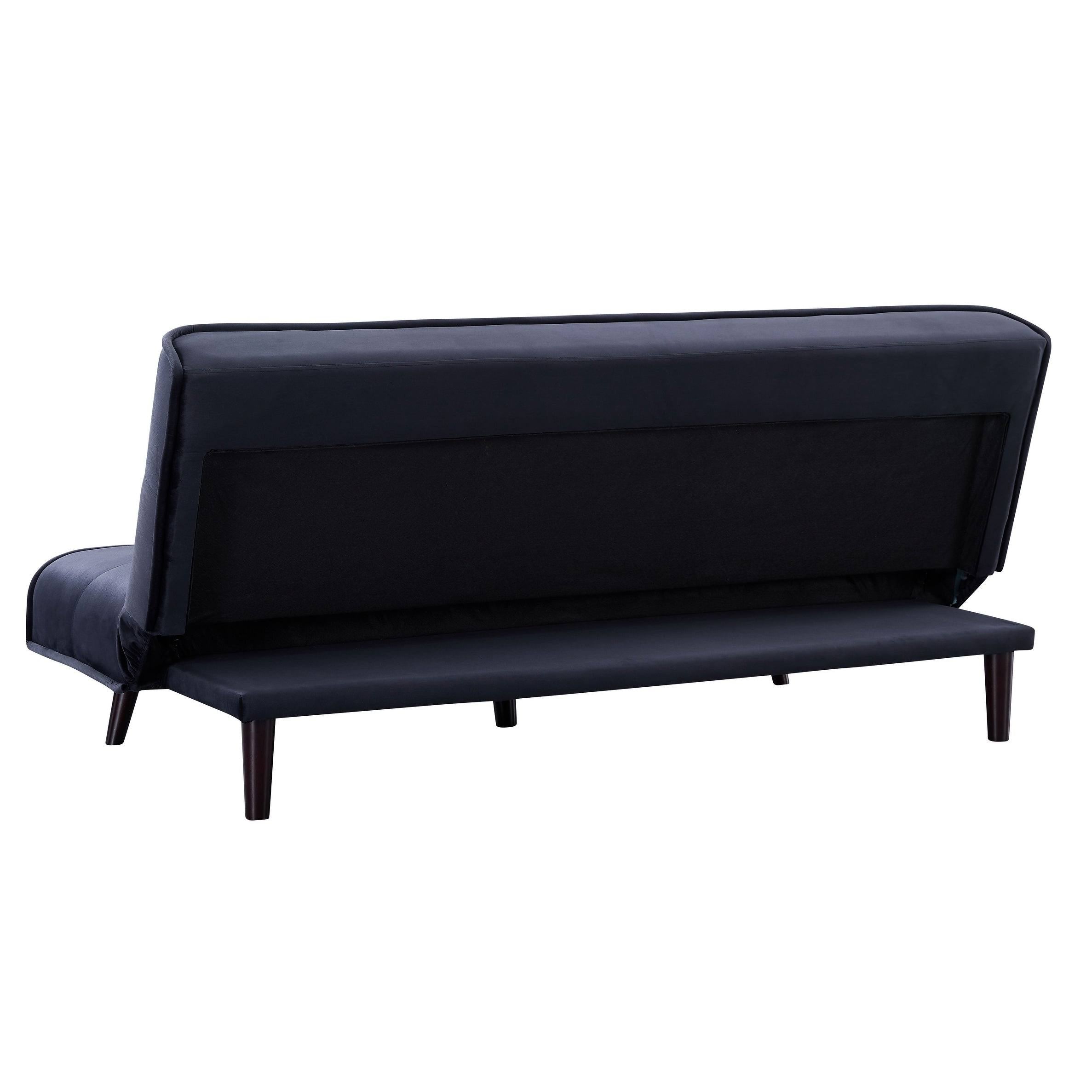 Navy Blue Velvet Convertible Sofa Q319759