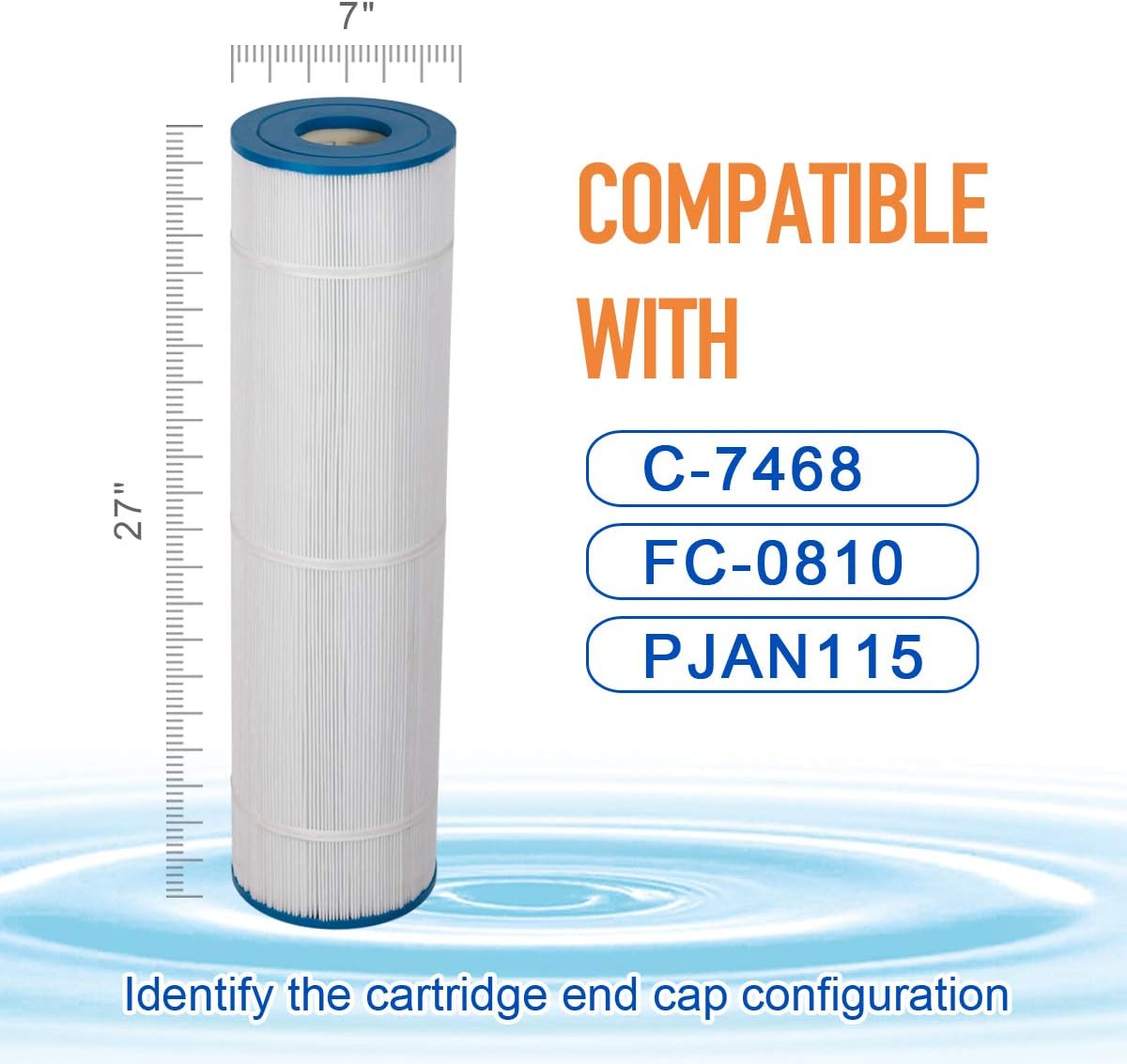 4 Pack 115 Sq.Ft Pool Filter Cartridge W12669