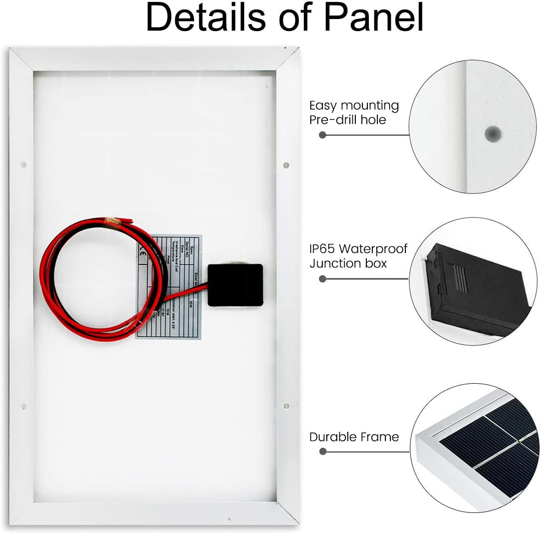 5W Solar Panel 12V PV Module Pack of 2 D514234