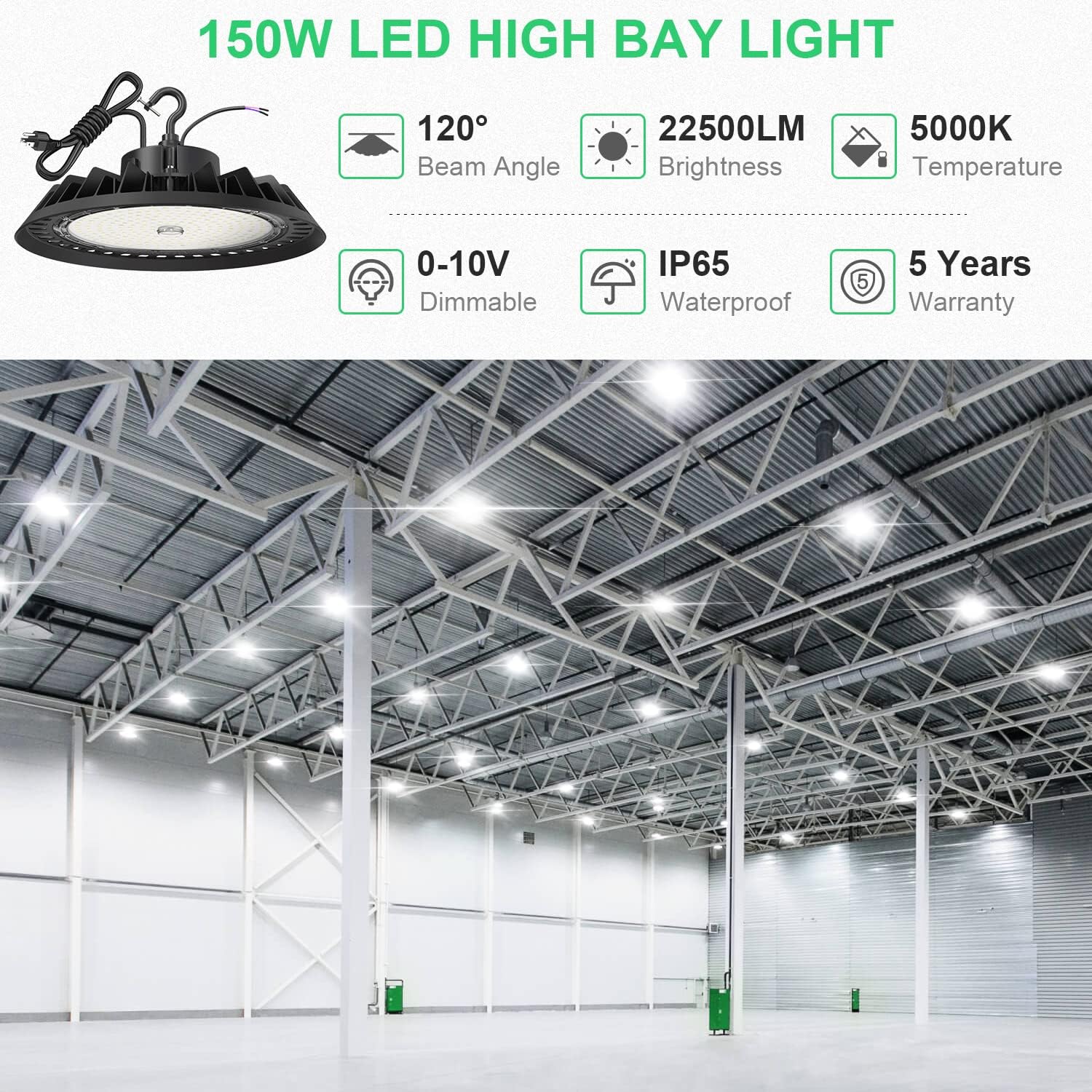 150W LED High Bay Light Pack of 2 D484973