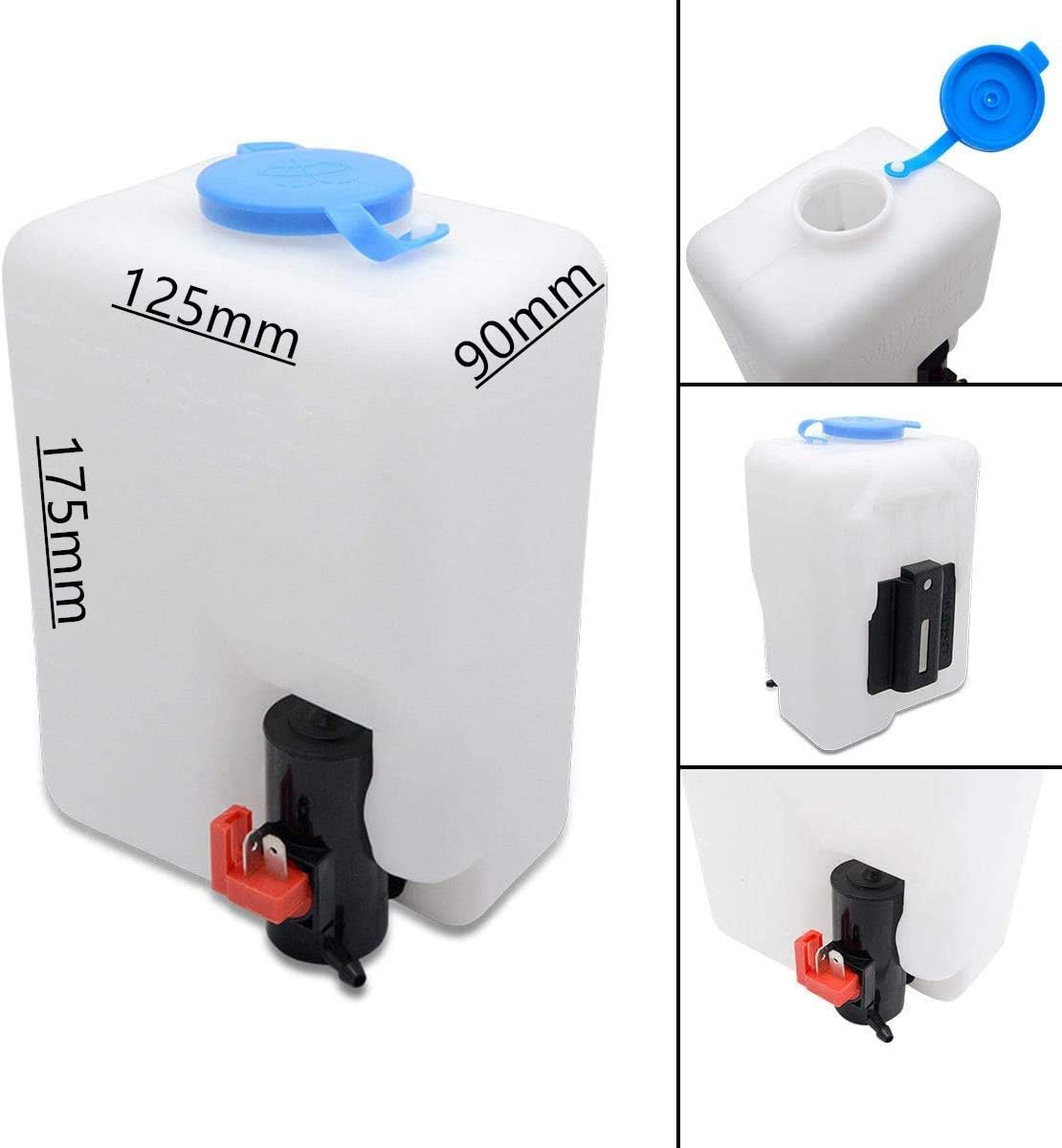 12V Electric Motor UTV Windshield Wiper Kit with Washer Pump Pack of 2 V43988