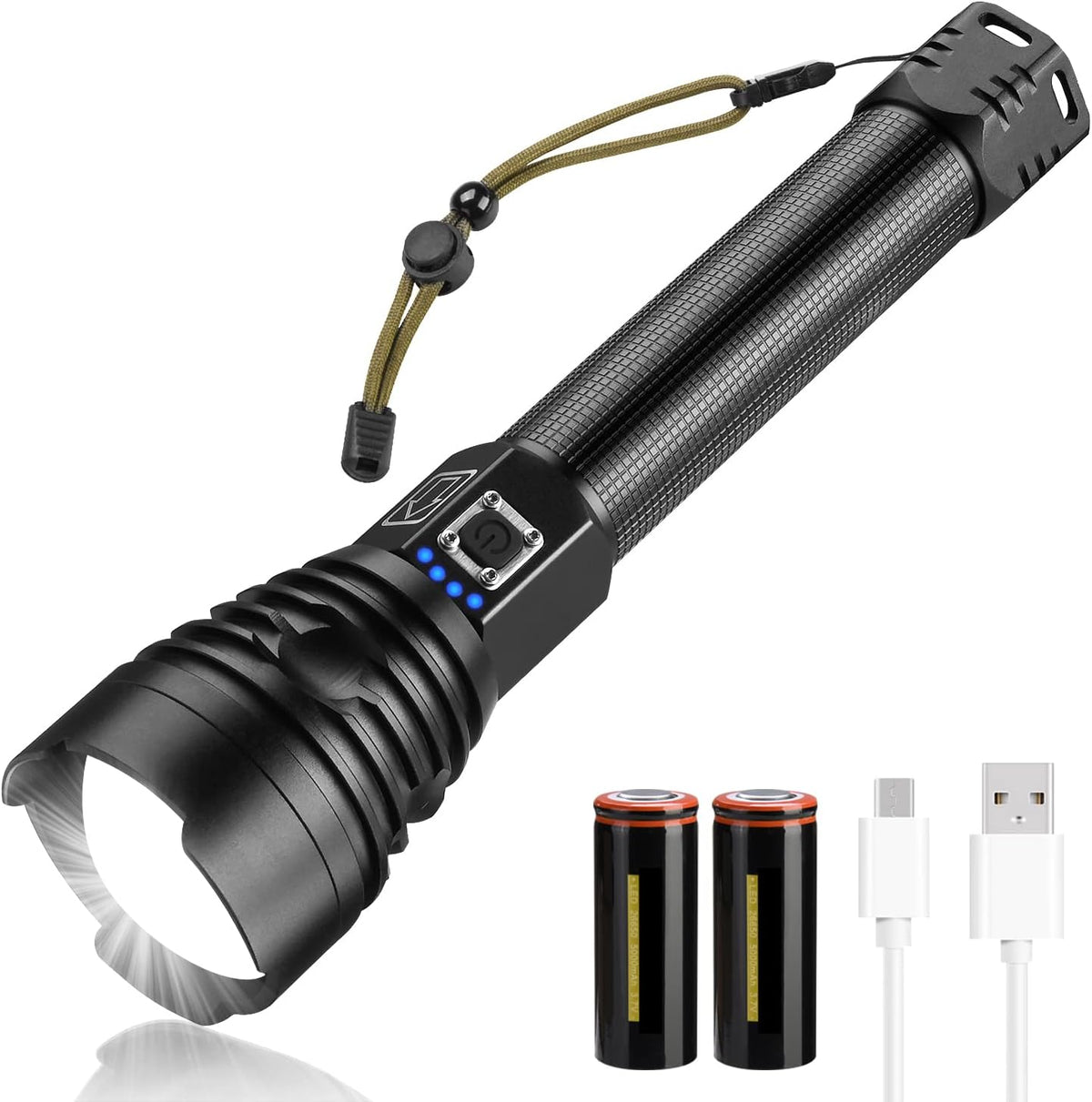6000 Lumen Rechargeable LED Tactical Flashlight K7408