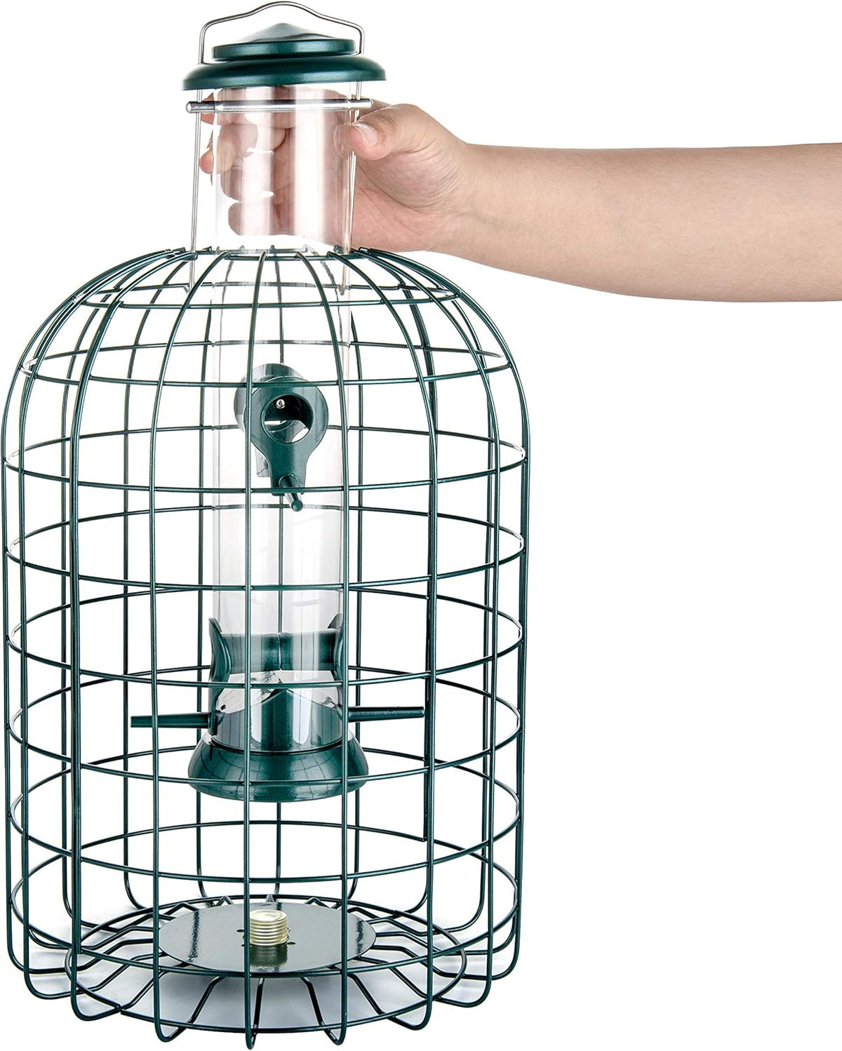 Copper Finish Hanging Wild Bird Seed Feeder, 8 Inch, Pack of 2 X860843