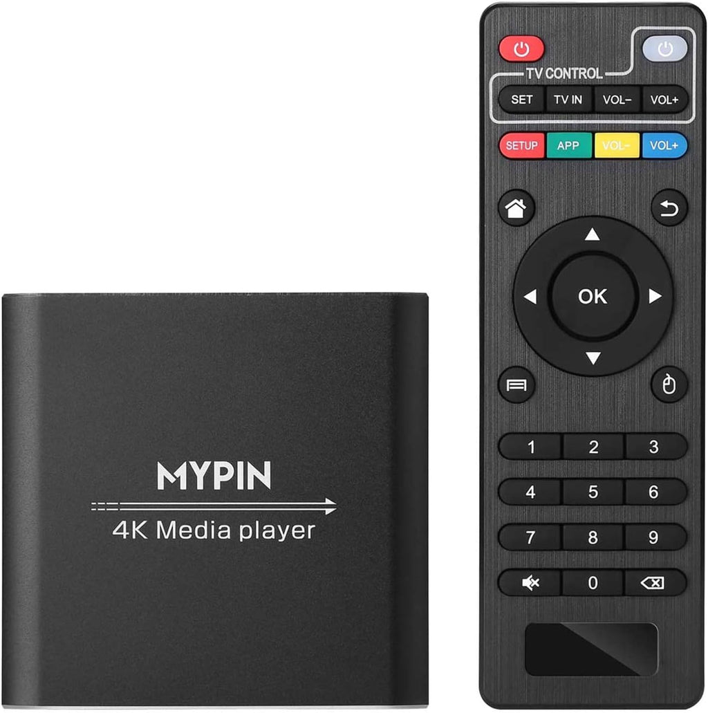 4K Media Player with Remote Control, HDMI, Black X22552