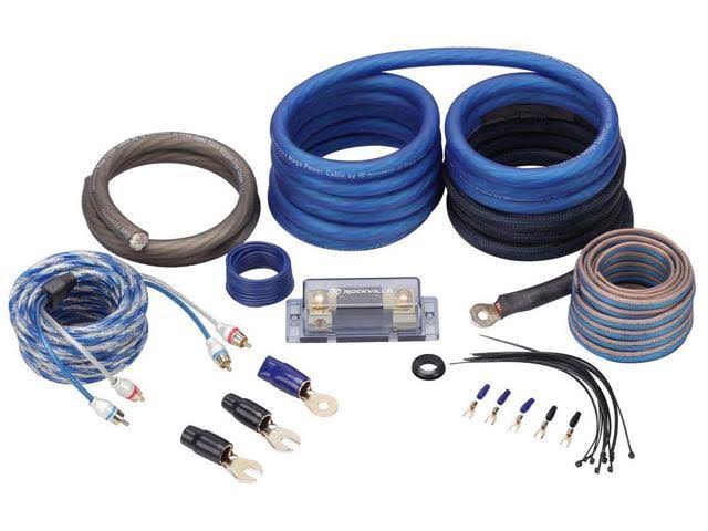 0 Gauge 100% Copper Amp Wire Kit with Dual Meter 50 Farad LED Capacitor O830
