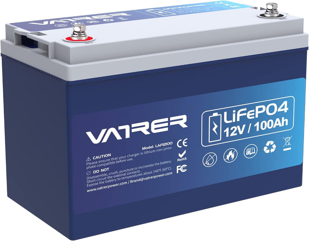 12V 200AH LiFePO4 Deep Cycle Battery with 100A BMS E9876