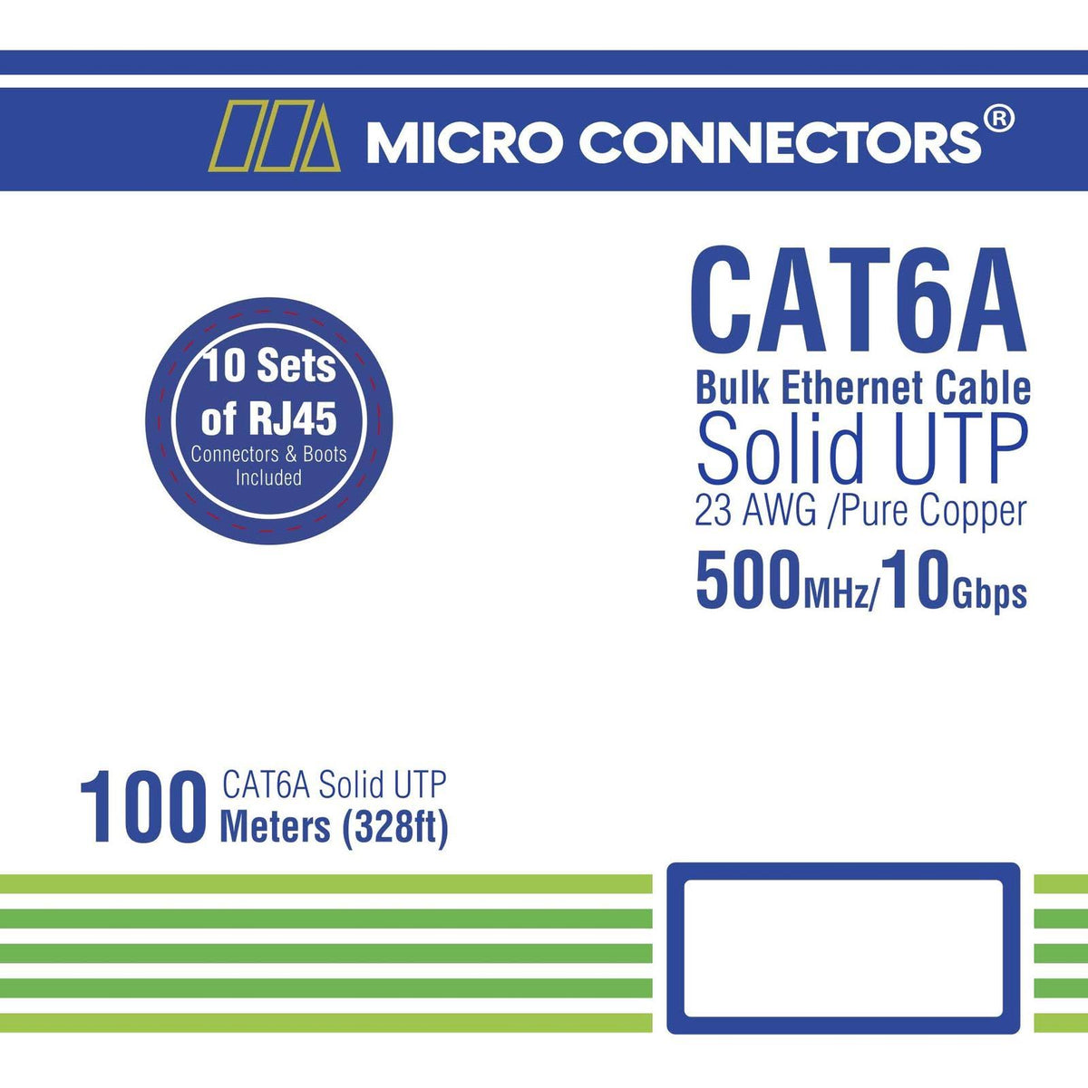 100-Meter Cat 6A UTP Bulk Cable - Blue N94176