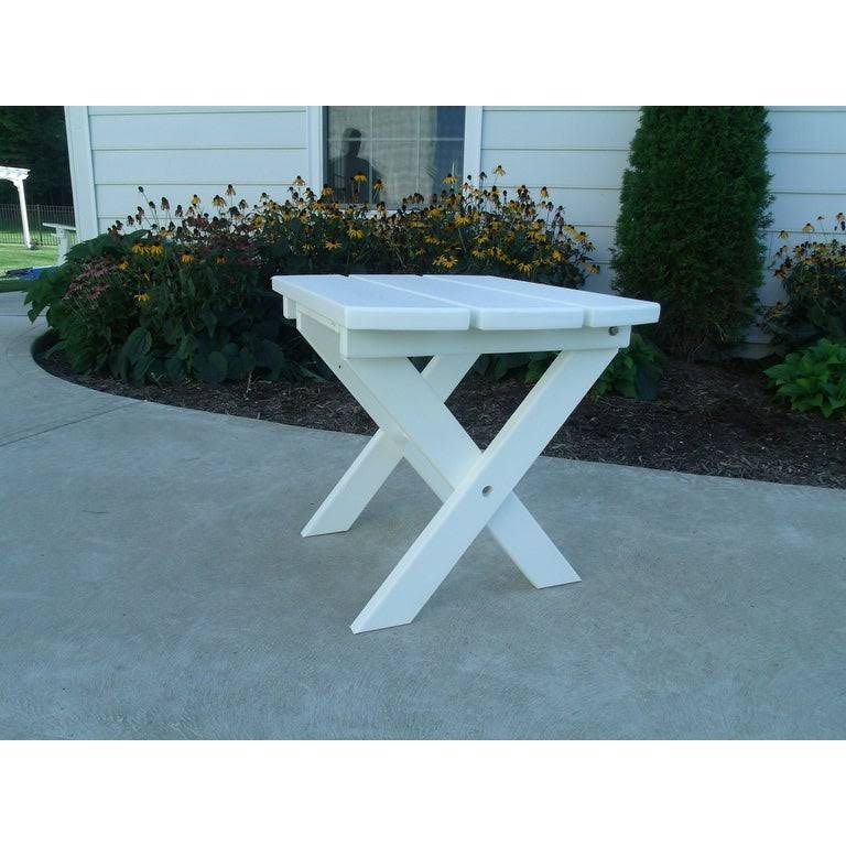 Lime Green Recycled Poly Lumber Folding End Table W726995