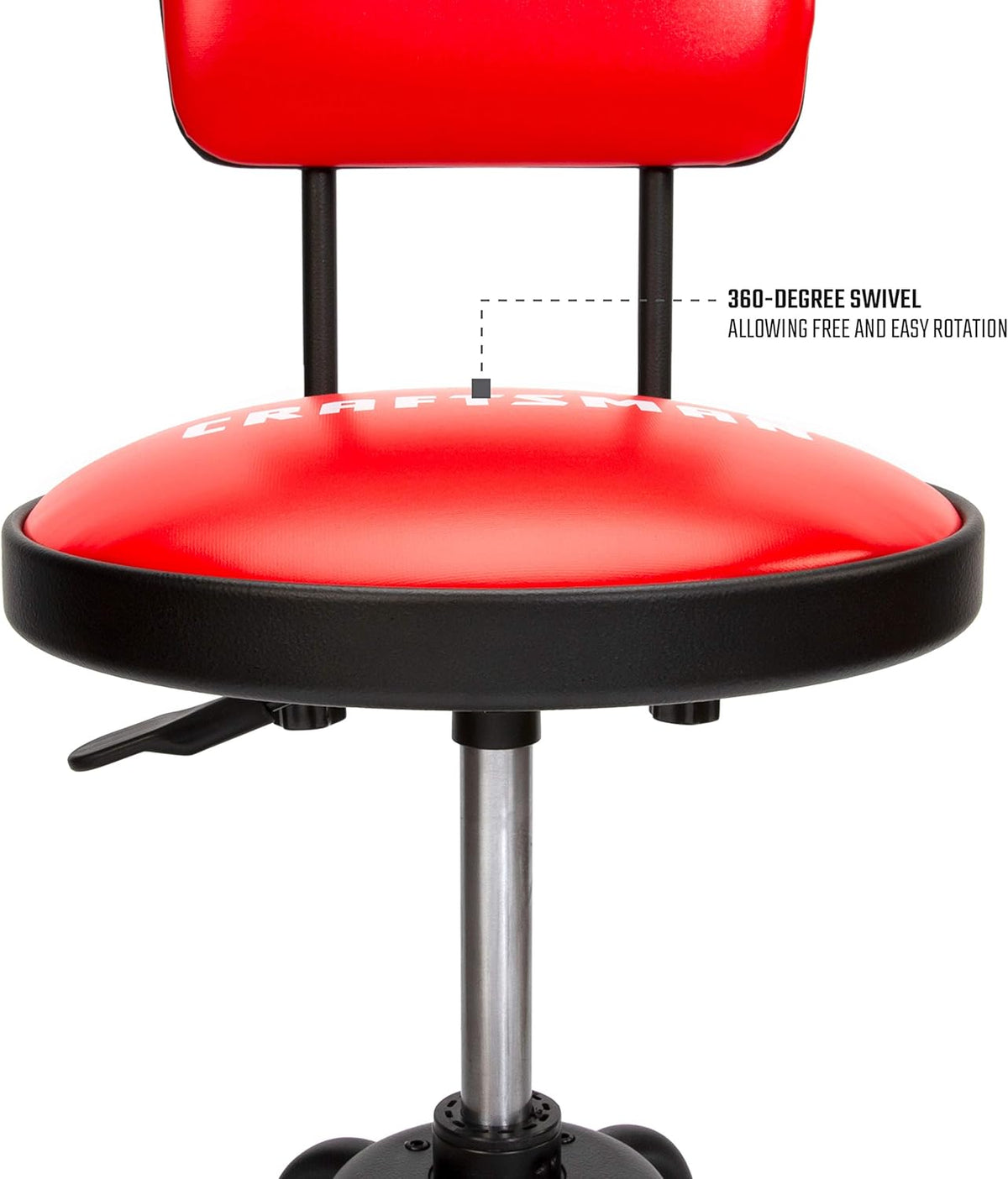 Adjustable Height Work Shop Stool with Padded Vinyl Seat Z9370