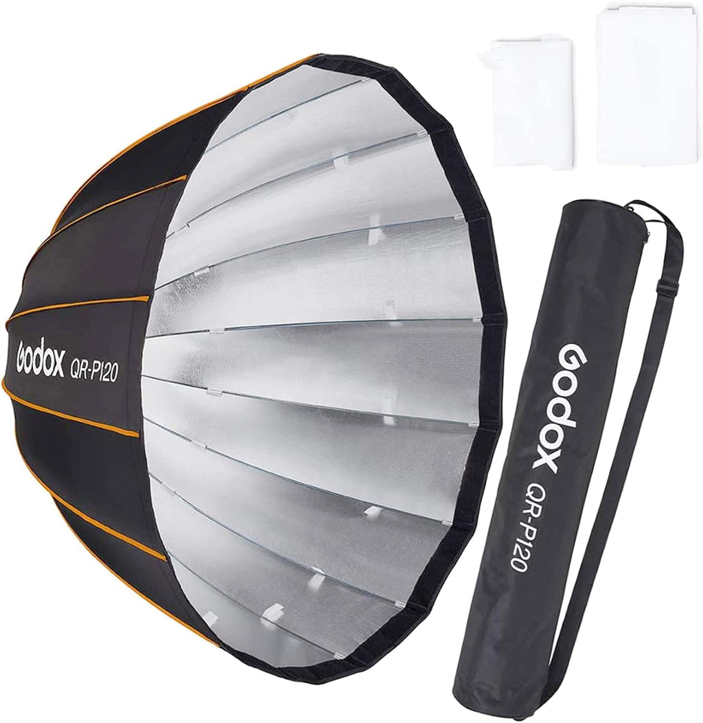 35.5 Inch Parabolic Softbox with Front & Inner Diffuser and Carrying Bag B52444