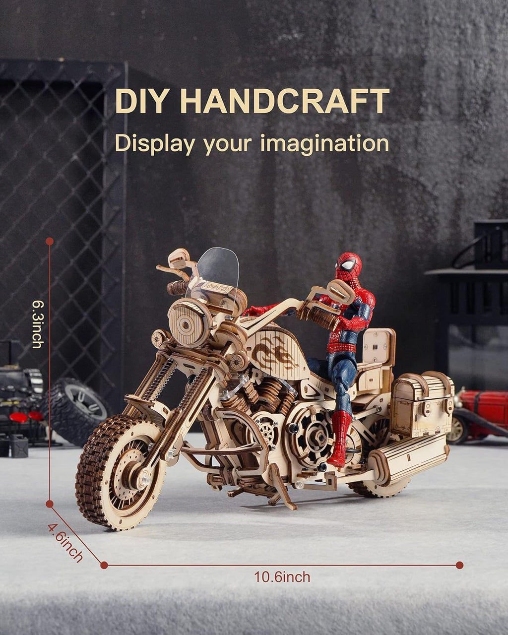 3D Wooden Motorcycle Puzzle Model Car Kits K2315