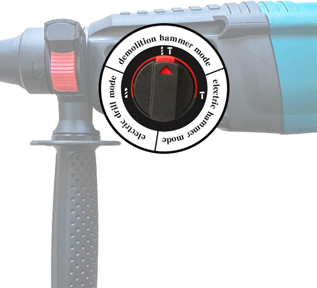 800W Corded SDS-Plus Rotary Hammer Drill with Carrying Case L188