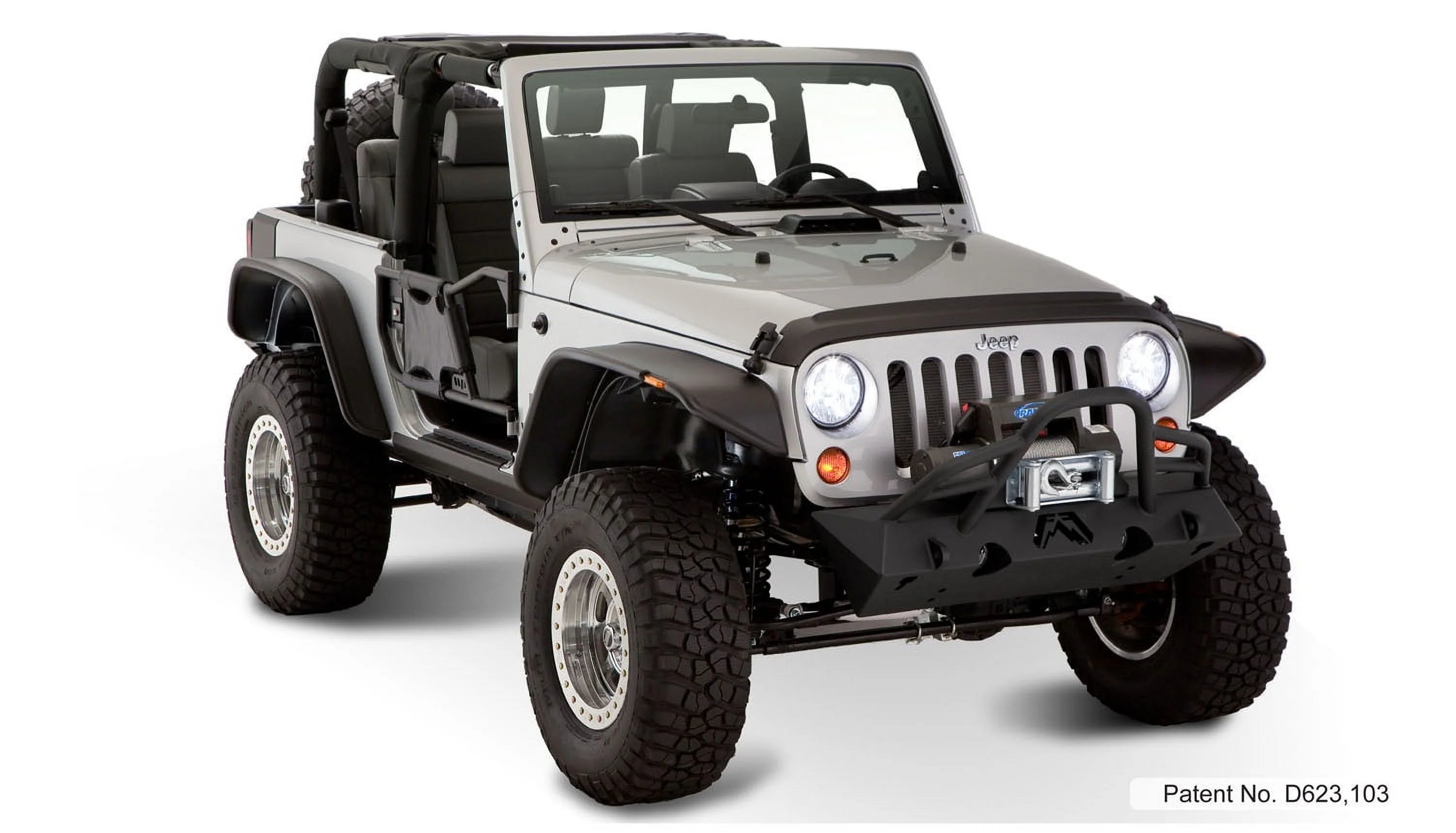 Black Textured Finish 4-Piece Fender Flare Set Y266