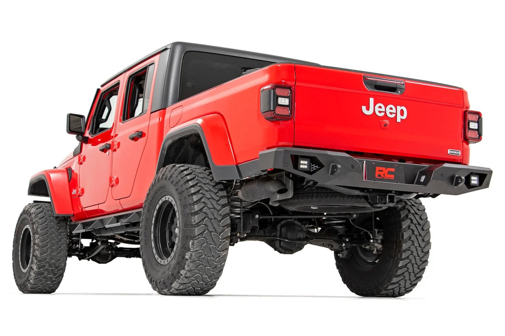 Heavy Duty Rear Bumper with LEDs Y3781