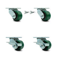 3.25 inch Poly on Steel Caster Set with Roller Bearing K253497