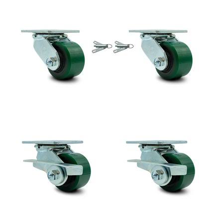 3.25 inch Poly on Steel Caster Set with Roller Bearing K253497
