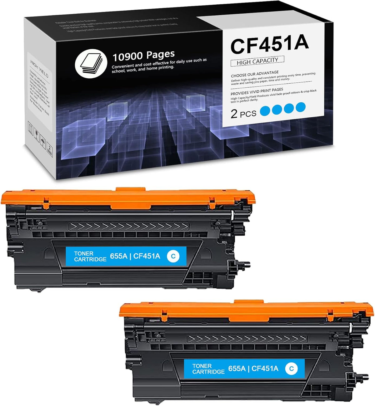 2 Pack Cyan Toner Cartridge S291