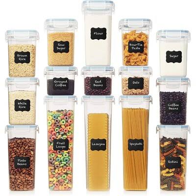 15 Container Set Airtight Food Storage Containers X512689