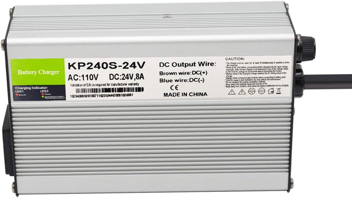 24V 8A Battery Charger with 3-Pin XLR Connector, Pack of 2 G894
