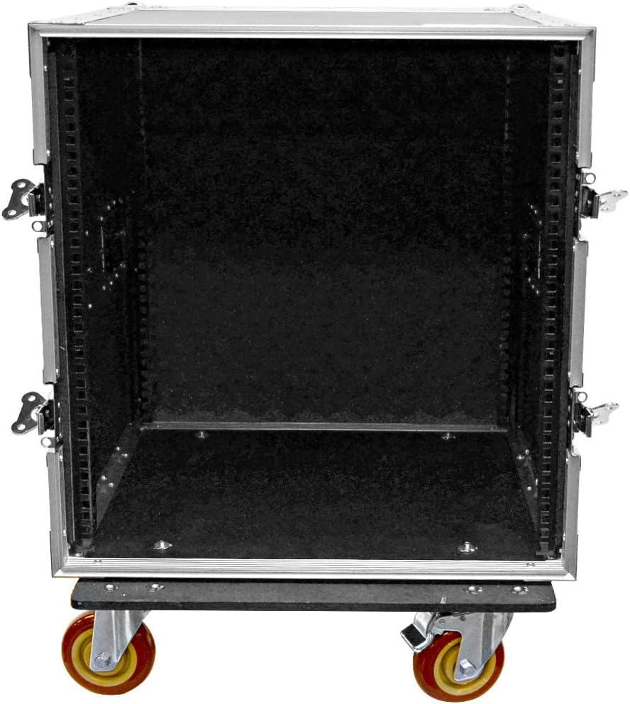 Heavy Duty 12 Space ATA Rack Case with 4 Inch Casters P454109