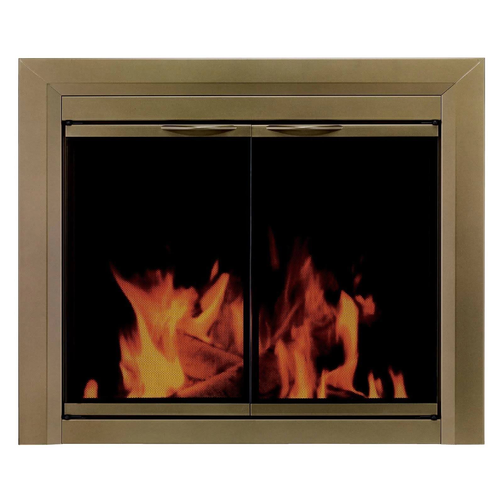 Antique Brass Fireplace Glass Door M116