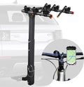 Bicycle Car Rack Bike Hitch Rack Double Foldable Bike Carrier Rack with 2'' Hitch Receiver, Bike Phone Mount (3 Bike) F804298