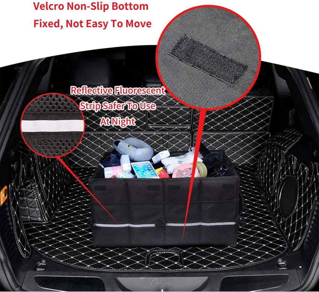 Car Trunk Organizer With Two Lids, Expandable Large Capacity, Non-Slip Bottom, Oxford Fabric O691