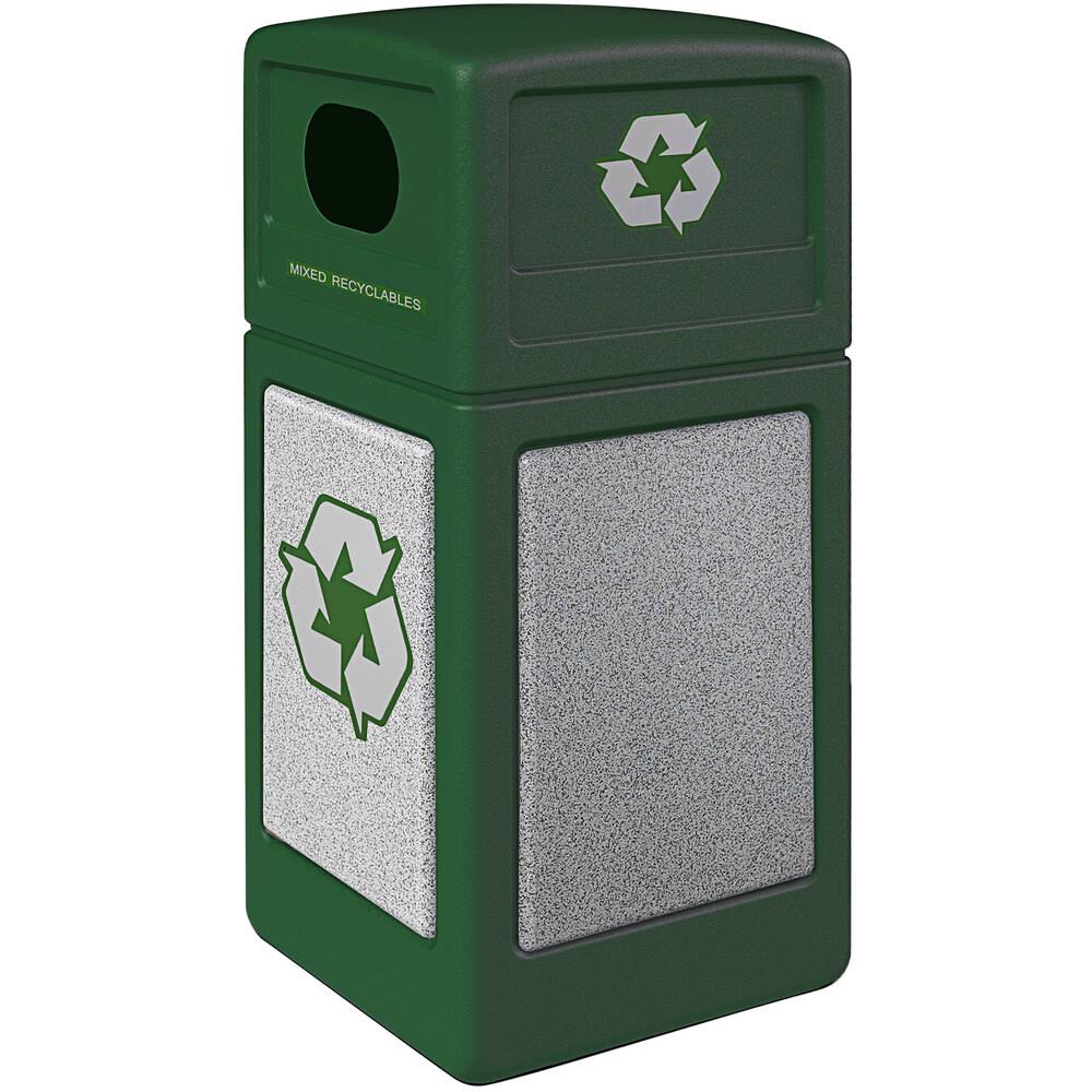 42 Gallon Forest Green Recycling Can S94086