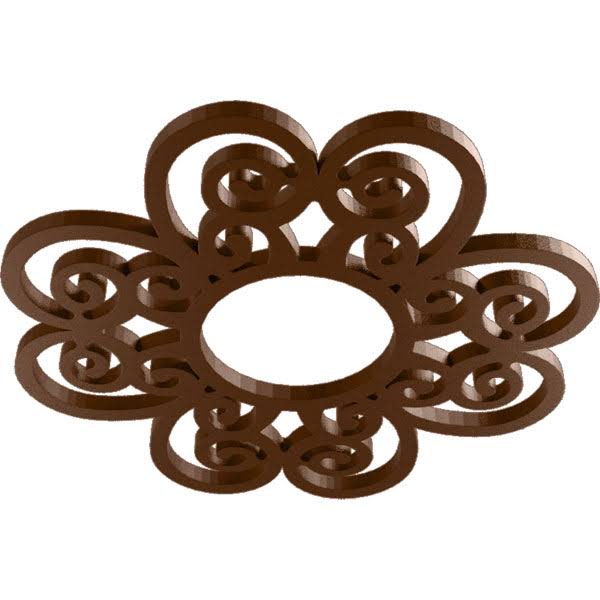 Copper PVC Pierced Ceiling Medallion C5186