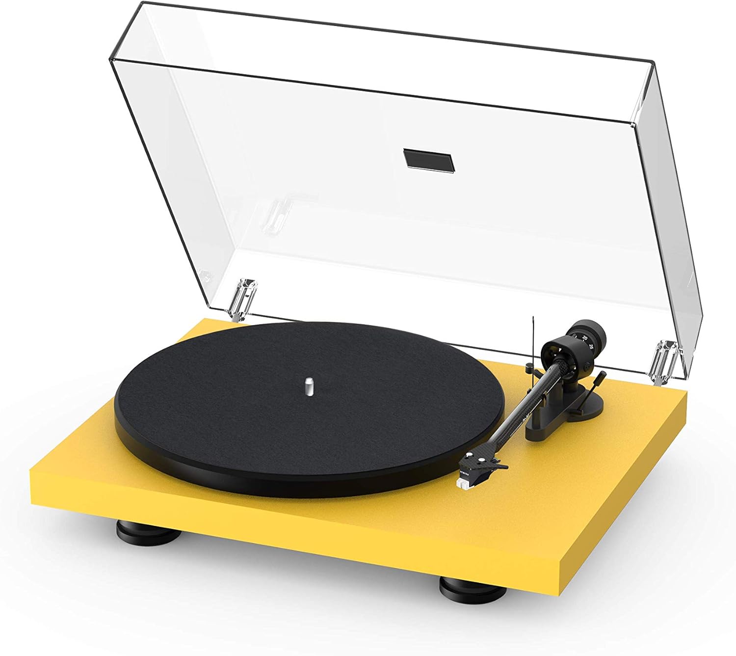 High Gloss Black Turntable with Carbon Fiber Tonearm and Sumiko Rainier Phono Cartridge X604