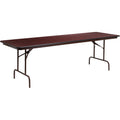 8-Foot Mahogany Melamine Laminate Folding Banquet Table O772