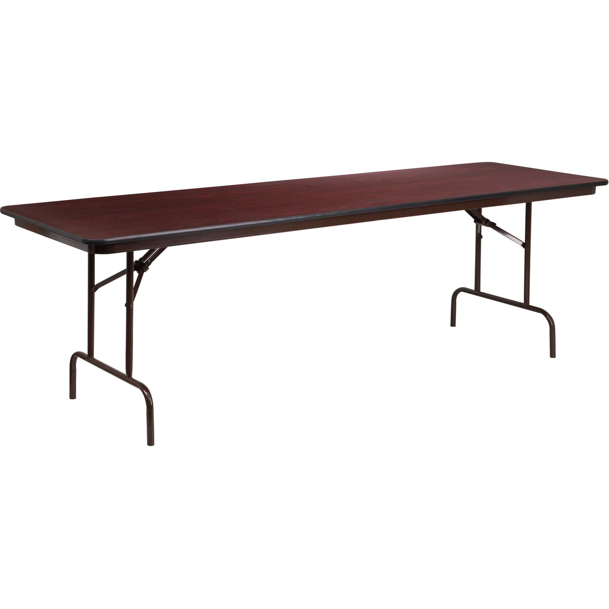 8-Foot Mahogany Melamine Laminate Folding Banquet Table O772